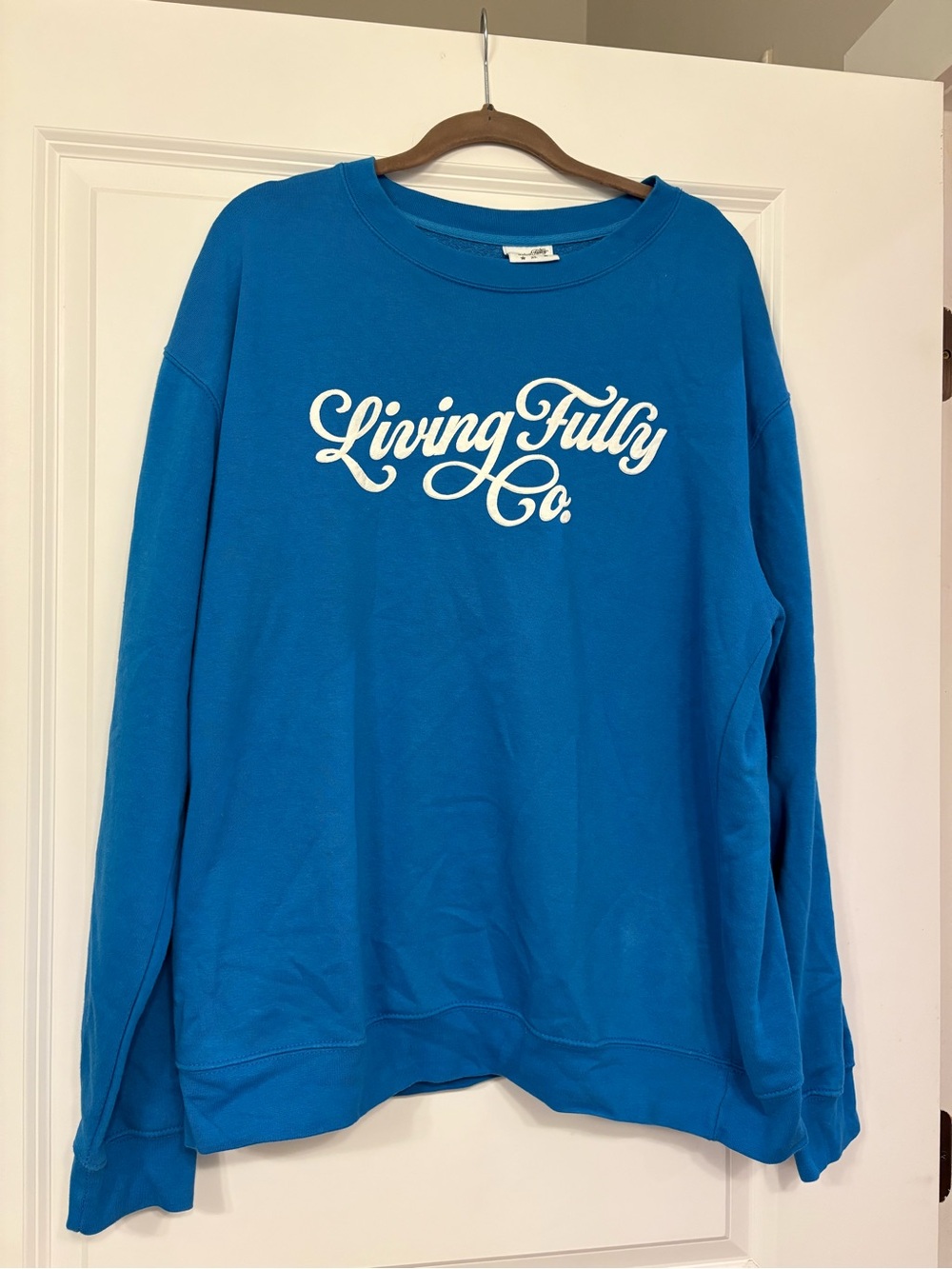 Living Fully Co. Blue Graphic Sweatshirt